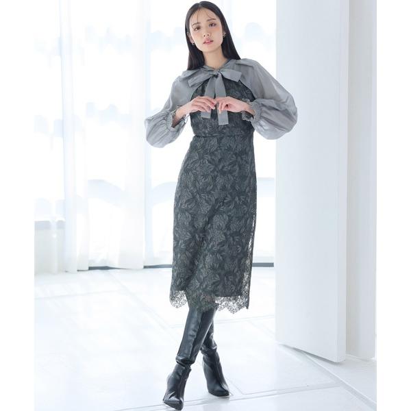 ZOZO問い合わせ番号:78639684ショップ:PourVous，プールヴーブランド:PourVous，プールヴー商品名:袖あり＆ロング パーティードレス リボンボレロお呼ばれ結婚式フォーマルオケージョンドレス 二次会 成人式 同窓会 謝...