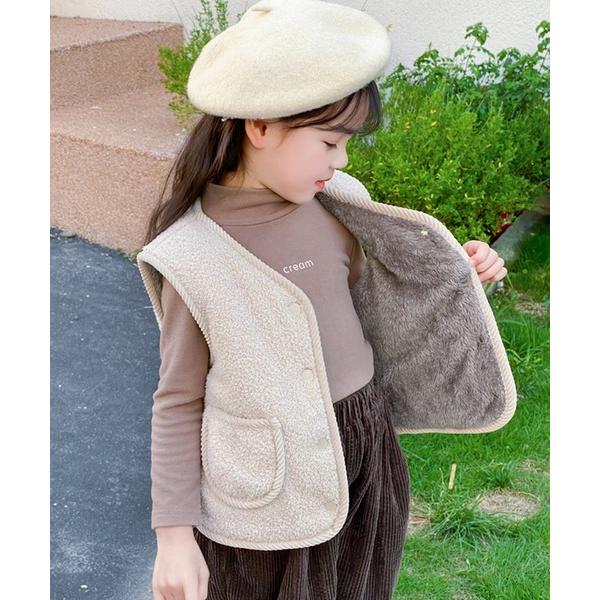 『タイムセール実施中』ZOZO問い合わせ番号:78708889ショップ:TeddyShop，テディショップブランド:DAY CLOSET，デイ クローゼット商品名:キッズ シャギーフリーズのパイピングボアベストカテゴリ:トップス&gt;ベス...