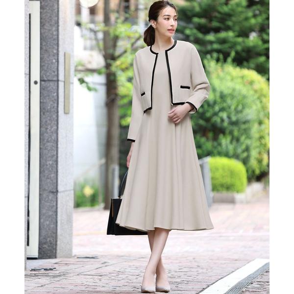 『タイムセール実施中』ZOZO問い合わせ番号:78709762ショップ:GIRL，ガールブランド:Flolia，フロリア商品名:バイカラーラインノーカラージャケット フレアワンピース セットアップ スーツ フォーマル セレモニー 卒業式 卒...