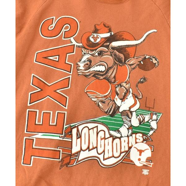トレーナー スウェット 「ヴィンテージ古着」80's TEXAS LONGHORNS NFL クルーネックスウェット USA製 メンズ レディース