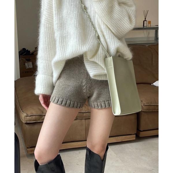 パンツ ニットショートパンツ レディース