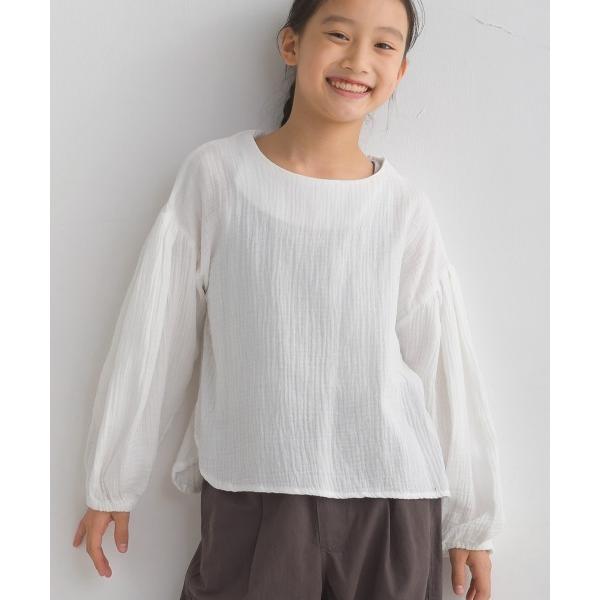 『タイムセール実施中』ZOZO問い合わせ番号:78913827ショップ:OMNES，オムネスブランド:OMNES，オムネス商品名:キッズダブルガーゼタックボリューム袖長袖プルオーバーカテゴリ:トップス>シャツ/ブラウスブランド品番:7...