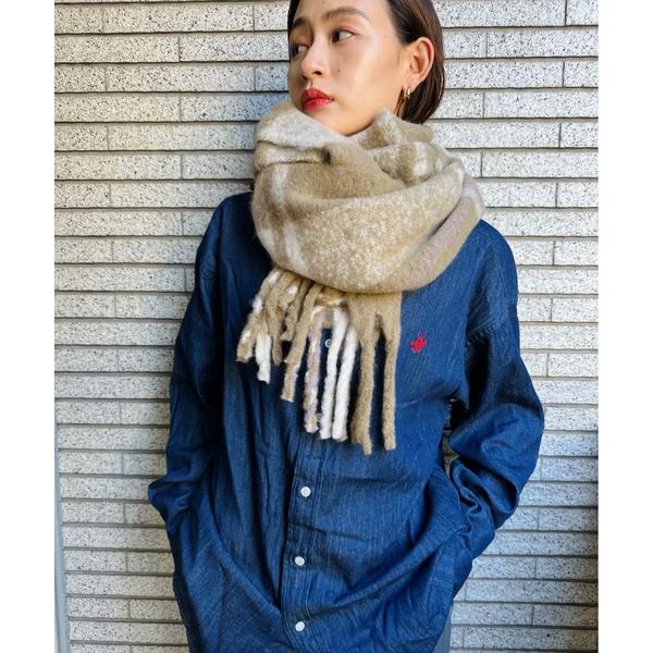 マフラー ストール ONE DAY Select / ボリュームフリンジマフラー レディース メンズ