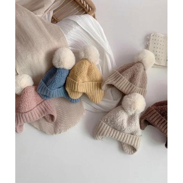 『タイムセール実施中』ZOZO問い合わせ番号:79278967ショップ:RiNc，リンクブランド:Bambin，ボンバン商品名:【 Bambin / ボンバン 】 耳当て付き ポンポン ニット帽カテゴリ:帽子>ニットキャップ/ビーニー...