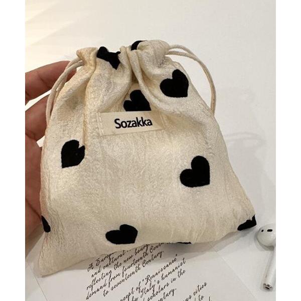 『セール実施中』ZOZO問い合わせ番号:79313818ショップ:Mayree，メイリーブランド:Mayree，メイリー商品名:【float】ハートドット柄 光沢 巾着ポーチ【3サイズ展開】カテゴリ:財布/小物>ポーチブランド品番:T...