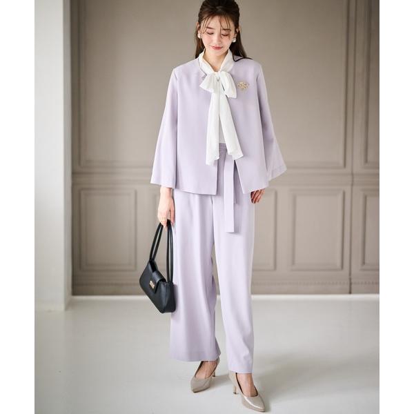 『セール実施中』ZOZO問い合わせ番号:79348202ショップ:RANAN，ラナンブランド:RANAN，ラナン商品名:【2点セット】洗える/防シワ/ストレッチ/抗菌防臭/UV対策　ケープジャケットワイドパンツセットアップカテゴリ:フォーマ...