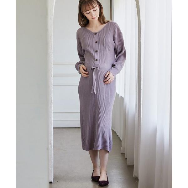 ZOZO問い合わせ番号:79442909ショップ:cross marche，クロスマルシェブランド:Rosemadame，ローズマダム商品名:フロントボタンリブニットワンピース(マタニティ＆授乳服）授乳口付き 授乳楽々 妊婦服 産前・産後対...