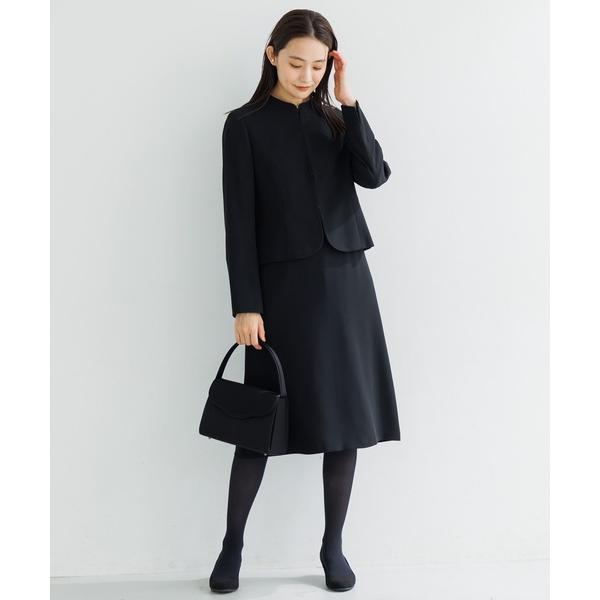 『セール実施中』ZOZO問い合わせ番号:79705759ショップ:form forma，フォルム フォルマブランド:form forma，フォルムフォルマ商品名:【喪服・礼服】スタンドカラージャケット＆セミフレアワンピース/ブラックフォーマ...