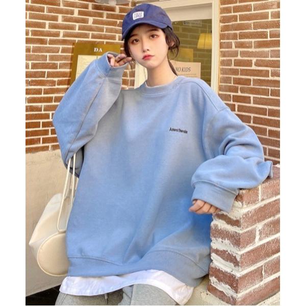 トレーナー スウェット 「MASHIRO」ルーズレイヤードスエット レディース