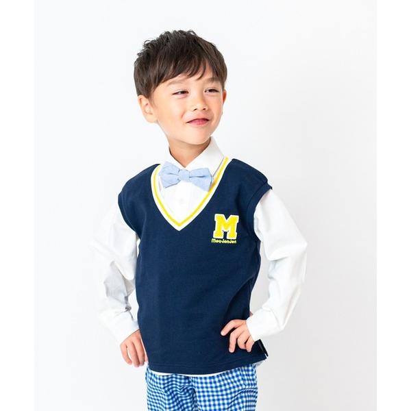 『セール実施中』ZOZO問い合わせ番号:79939388ショップ:こどもの森e-shop，コドモノモリイーショップブランド:moujonjon，ムージョンジョン商品名:ミニ裏毛ラインリブベストカテゴリ:トップス>ベストブランド品番:M...