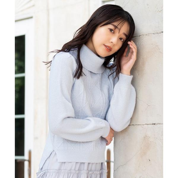 『セール実施中』ZOZO問い合わせ番号:80236510ショップ:MISCH MASCH，ミッシュ マッシュブランド:MISCH MASCH，ミッシュマッシュ商品名:フラッフィーラメジャガードオフタートルニット/MM348304カテゴリ:ト...