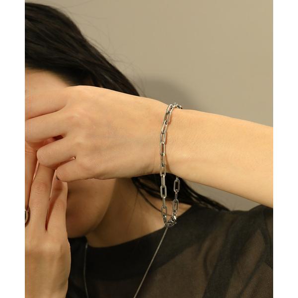 アレルギー対応 ブレスレット 「金属アレルギー対応」オーバルチェーン シンプル ブレスレット サージカルステンレス レディース