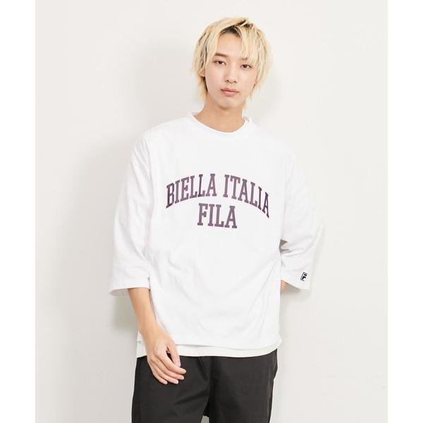 メンズ 「FILA」 7分袖Tシャツ M ホワイト