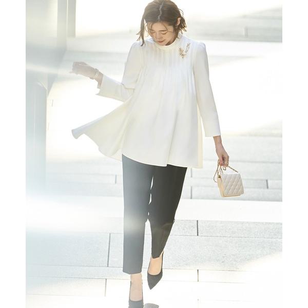 ZOZO問い合わせ番号:80674450ショップ:RUIRUE BOUTIQUE，ルイルエブティックブランド:RUIRUE BOUTIQUE，ルイルエブティック商品名:【オケージョン対応】バックパールフレアトップス＆テーパードパンツ2点セッ...