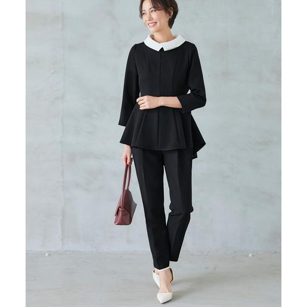 ZOZO問い合わせ番号:80708230ショップ:RUIRUE BOUTIQUE，ルイルエブティックブランド:RUIRUE BOUTIQUE，ルイルエブティック商品名:【オケージョン対応】2WAY パール付け襟タックフレアトップス+シークレ...