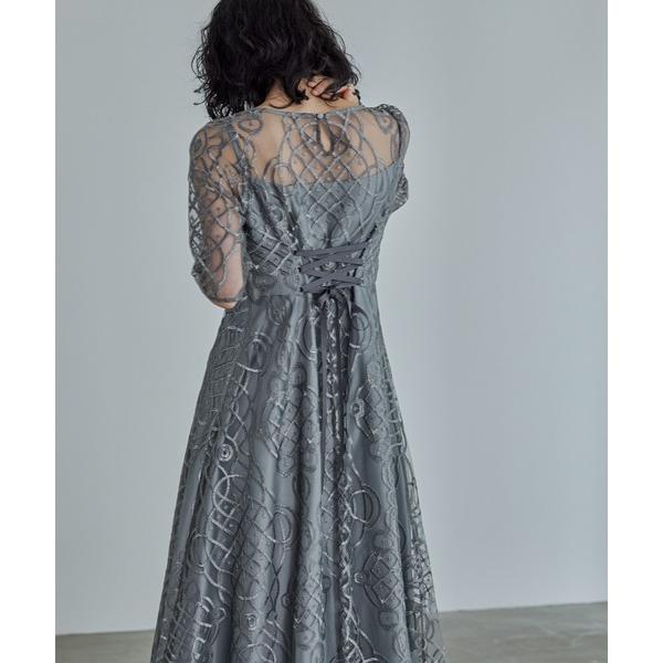 ZOZO問い合わせ番号:80840692ショップ:bflat，ビーフラットブランド:niana，ニアナ商品名:シャイニーエンブロイダリーレースドレス パーティードレス 結婚式 同窓会 同窓会 お呼ばれワンピースカテゴリ:ワンピース/ドレス&...