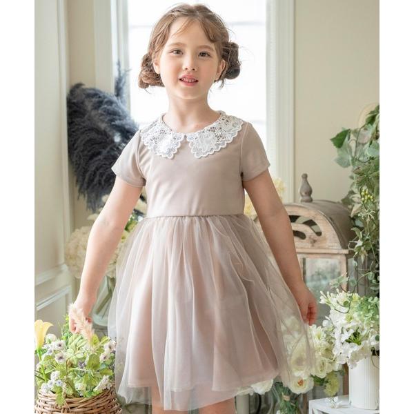 『セール実施中』ZOZO問い合わせ番号:80906451ショップ:Catherine Cottage，キャサリンコテージブランド:Catherine Cottage，キャサリンコテージ商品名:レース襟チュールスカートワンピース 半袖カテゴリ...