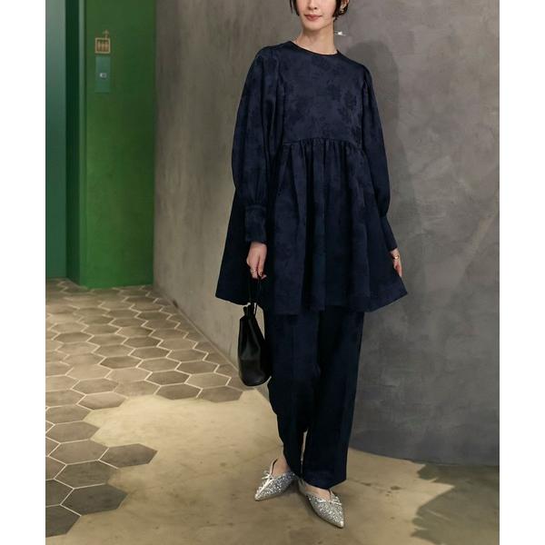 ZOZO問い合わせ番号:80906867ショップ:MONO-MART，モノマートブランド:forksy.，フォルクシー，MONO-MART，モノマート商品名:【forksy.】【オケージョン対応】サテンジャガードボリュームスリーブチュニック...