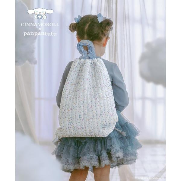 ZOZO問い合わせ番号:80940509ショップ:panpantutu，パンパンチュチュブランド:panpantutu，パンパンチュチュ商品名:フリルナップサック【マイメロディ/シナモロール/ハローキティ/柄】カテゴリ:バッグ>バック...