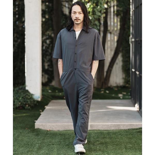 『セール実施中』ZOZO問い合わせ番号:81353293ショップ:CAMBIO，カンビオブランド:CAMBIO，カンビオ商品名:mp11982- TRハーフスリーブストレッチオールインワンカテゴリ:オールインワン・サロペット>つなぎ/...