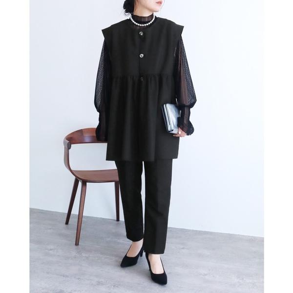 ZOZO問い合わせ番号:81390845ショップ:reca，レカブランド:reca，レカ商品名:ペプラムベスト・テーパードパンツ２点セットカテゴリ:フォーマルスーツ/小物>スーツセットブランド品番:bel-hr-0616-set素材:...