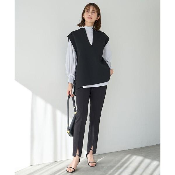 パンツ フロントスリットパンツ レディース