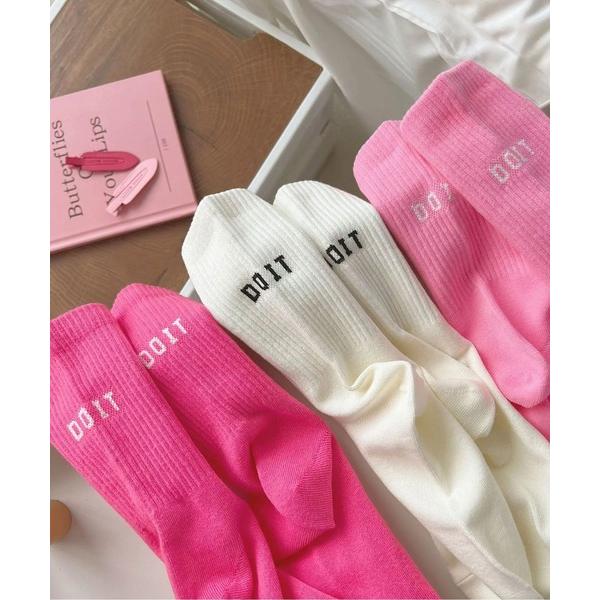 『タイムセール実施中』※このアイテムは返品・交換対象外商品です。ZOZO問い合わせ番号:81486455ショップ:RiNc，リンクブランド:ammy.，エイミードット商品名:【 ammy. / エイミードット 】 バックロゴ 刺繍 リブソッ...