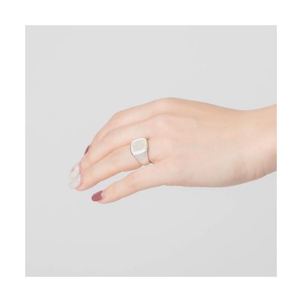 指輪 リング TOM WOOD cushion white mop ring トムウッド クッション ホワイト マザーオブパール リング レディース メンズ