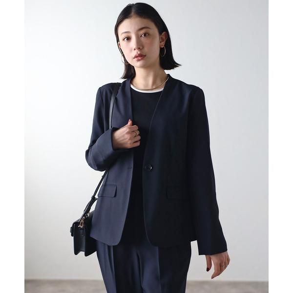 ZOZO問い合わせ番号:81525490ショップ:Bonjour Sagan，ボンジュールサガンブランド:RIRIYANO，リリヤーノ商品名:《洗える》2点テーパードパンツスーツセット(ノーカラージャケット+テーパードパンツ)【RIRIYA...