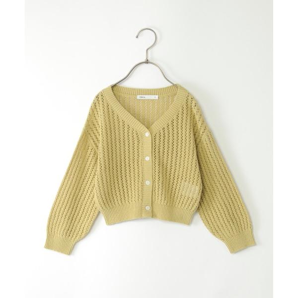 『タイムセール実施中』ZOZO問い合わせ番号:81593225ショップ:ikka LOUNGE，イッカラウンジブランド:ikka，イッカ商品名:【親子コーデ】透かしニットVネックカーディガン（120~160cm）カテゴリ:トップス>カ...