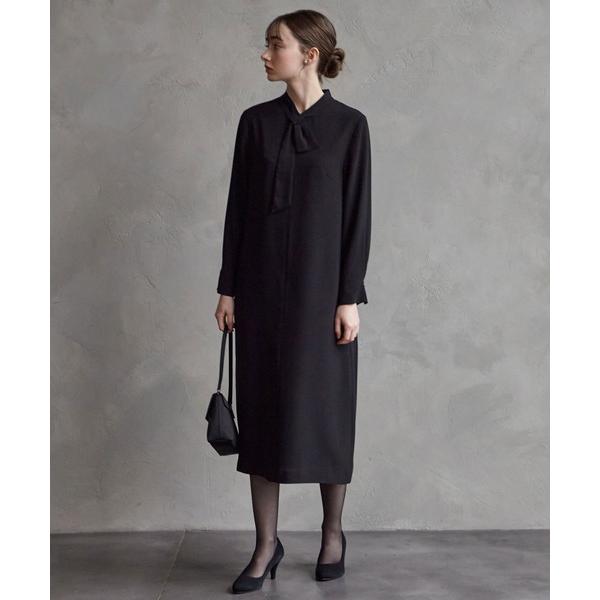 ZOZO問い合わせ番号:81657382ショップ:AIMER，エメブランド:AIMER，エメ商品名:【喪服・礼服・WEB限定】ウォッシャブル リボンタイデザイン前開きブラックフォーマルワンピースカテゴリ:ワンピース/ドレス>ワンピース...