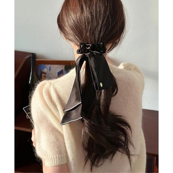 『タイムセール実施中』ZOZO問い合わせ番号:81761203ショップ:RiNc，リンクブランド:ammy.，エイミードット商品名:【 ammy. / エイミードット 】 フレンチ サテン リボン シュシュカテゴリ:ヘアアクセサリー>...