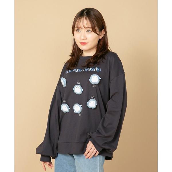 tシャツ 「LIVERY/ライブリー」　クマネコまみロンT　アニマルシリーズ レディース