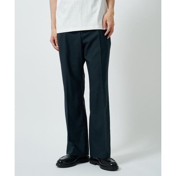 スラックス ORGANIC WOOL TROPICAL FLAT FRONT FLAIR TROUSERS メンズ