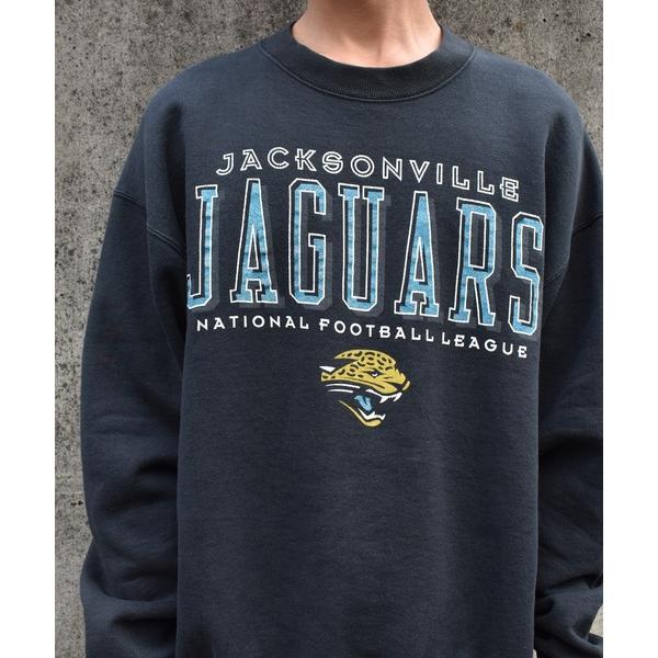 トレーナー スウェット 「ヴィンテージ古着」90's PRO PLAYER / プロプレイヤー NFL JACKSONVILLE JAGUARS クルーネックスウェット USA製 メンズ レディース