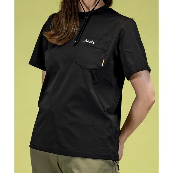 tシャツ 半袖 phenix OUTDOOR(フェニックスアウトドア) レディース アウトドアロゴ 半袖Tシャツ (吸水速乾 / 抗菌防臭) レディース