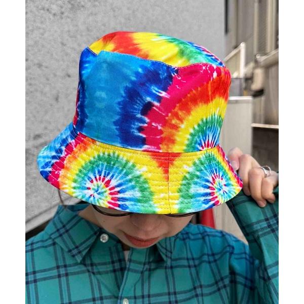 帽子 ハット メンズ ONE DAY SELECT / タイダイ柄バケットHAT PEACE メンズ レディース