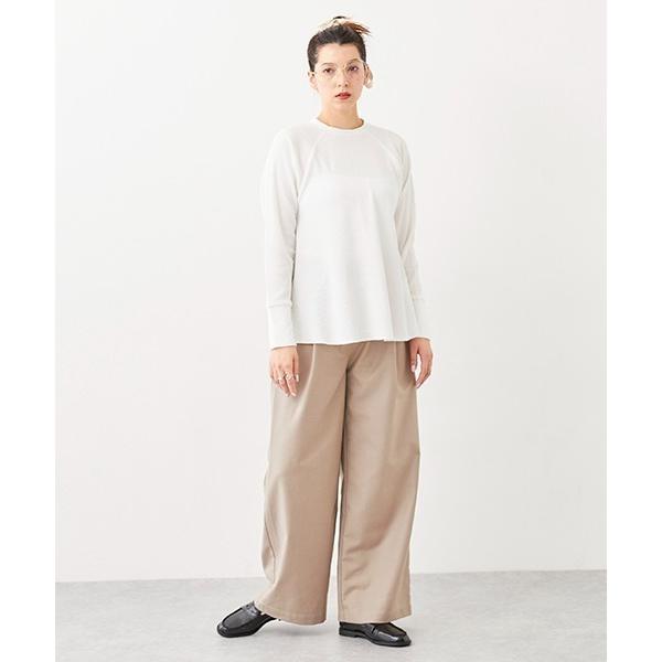 ワイドパンツ パンツ 「LADIES」ダブルウエストパンツ レディース