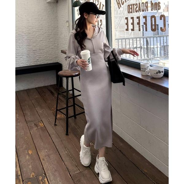 ZOZO問い合わせ番号:82510674ショップ:ROYAL PARTY，ロイヤルパーティーブランド:ROYAL PARTY，ロイヤルパーティー商品名:【ZOZO限定】ZIPフードタイトワンピースカテゴリ:ワンピース/ドレス>ワンピー...