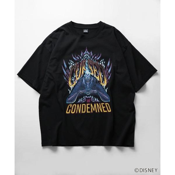 tシャツ 新柄追加「Disney / ディズニー」Villains /ヴィランズ ヴィンテージライク ピグメント加工 ビッグシルエット 半袖プリントTシャツ カットソー メ…