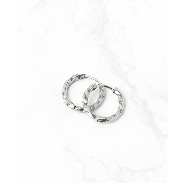 アレルギー対応 ピアス 「Stainless」 Twist Pierce 14mm レディース メンズ