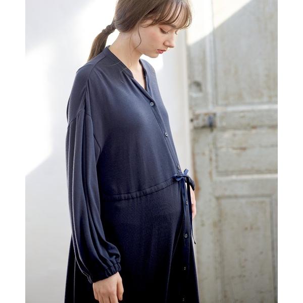 マタニティ やわらかレーヨン天竺ネグリジェ パジャマ/ルームウェア（マタニティ/授乳服）授乳楽々 妊婦服 産前・産後対応
