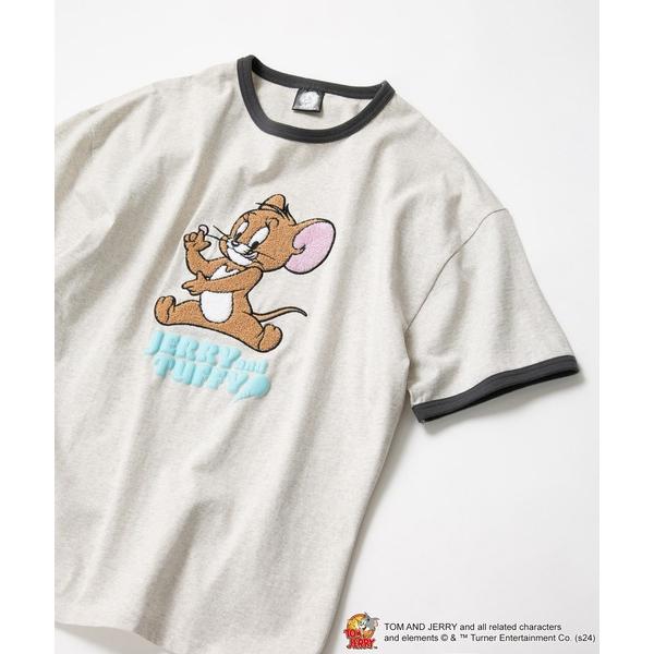 tシャツ 「TOM AND JERRY/トムとジェリー」オリジナルデザインTシャツ ジェリー　タフィー　ドロップショルダー ビッグシルエット　ユニセックス
