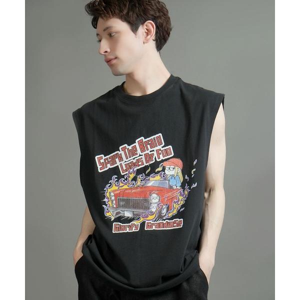 tシャツ 「ユニセックス/レイヤードに最適」ピグメントハードウォッシュ ヘビーウェイト ノースリーブTシャツ / タンクトップ メンズ レディース