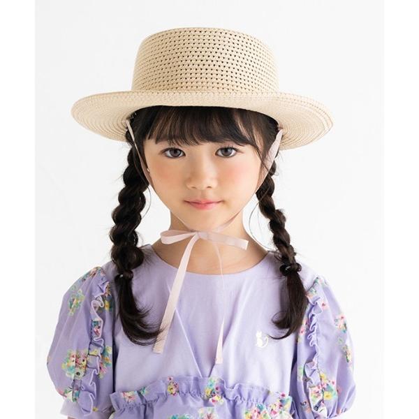 帽子 ハット 「POMPKINS / ポプキンズ」平天リボンハット キッズ 子供 女の子