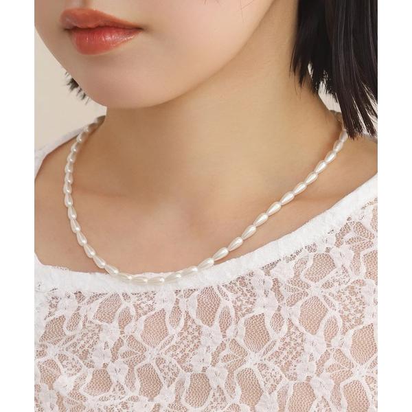 ネックレス LHME “MELLOW”スモールバロックパールネックレス/サージカルステンレス316L（金属アレルギー対応） レディース メンズ