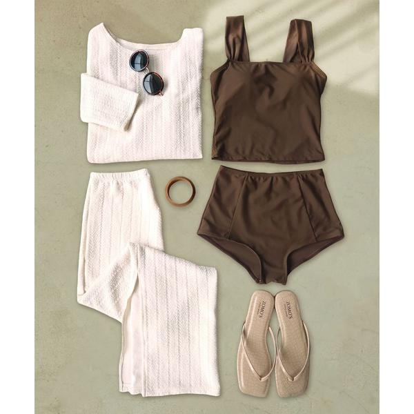 『セール実施中』※このアイテムは返品・交換対象外商品です。ZOZO問い合わせ番号:83230044ショップ:OSYAREVO，オシャレボブランド:OSYAREVO，オシャレボ商品名:水着 レディース 体型カバー ラッシュガード フィットネス...