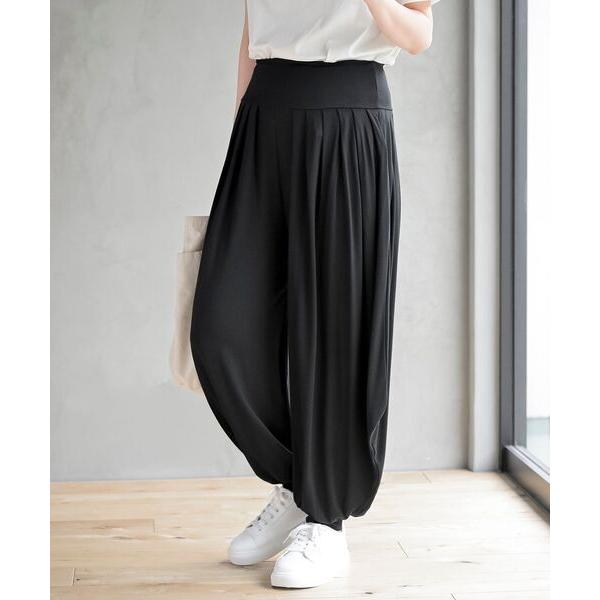 パンツ レーヨンボリュームタックパンツ レディース