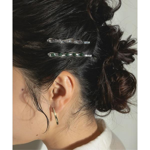 ヘアピン メタルニュアンスライン  つぶつぶ ヘアピン 2本セット