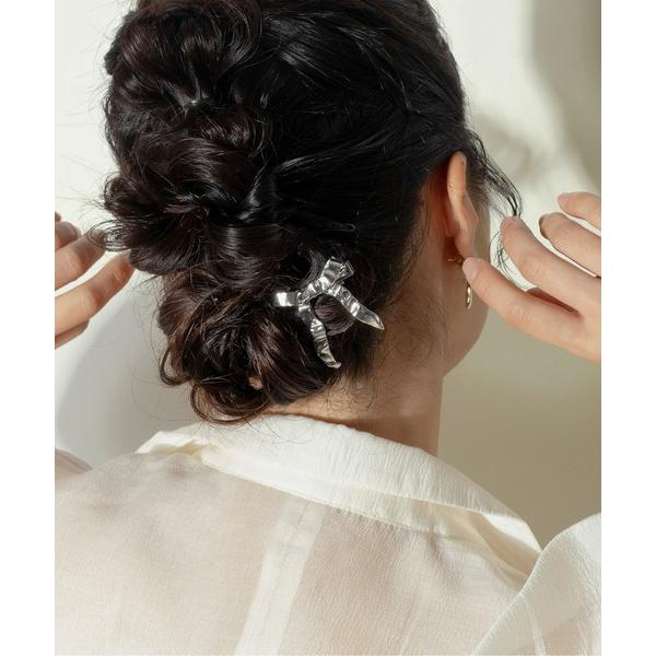 ヘアクリップ メタル リボン ヘアクリップ